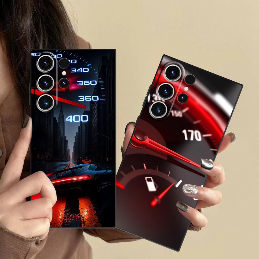 Samsung Galaxy S24 - Capa Vermelha com Design de Medidor