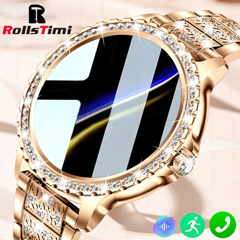 Smartwatch Faces - Moda de luxo ouro feminino relógio