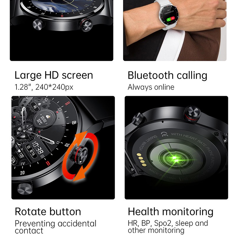 GPS ECG + PPG Bluetooth Chamad - Smartwatch Faces avaliação e preço