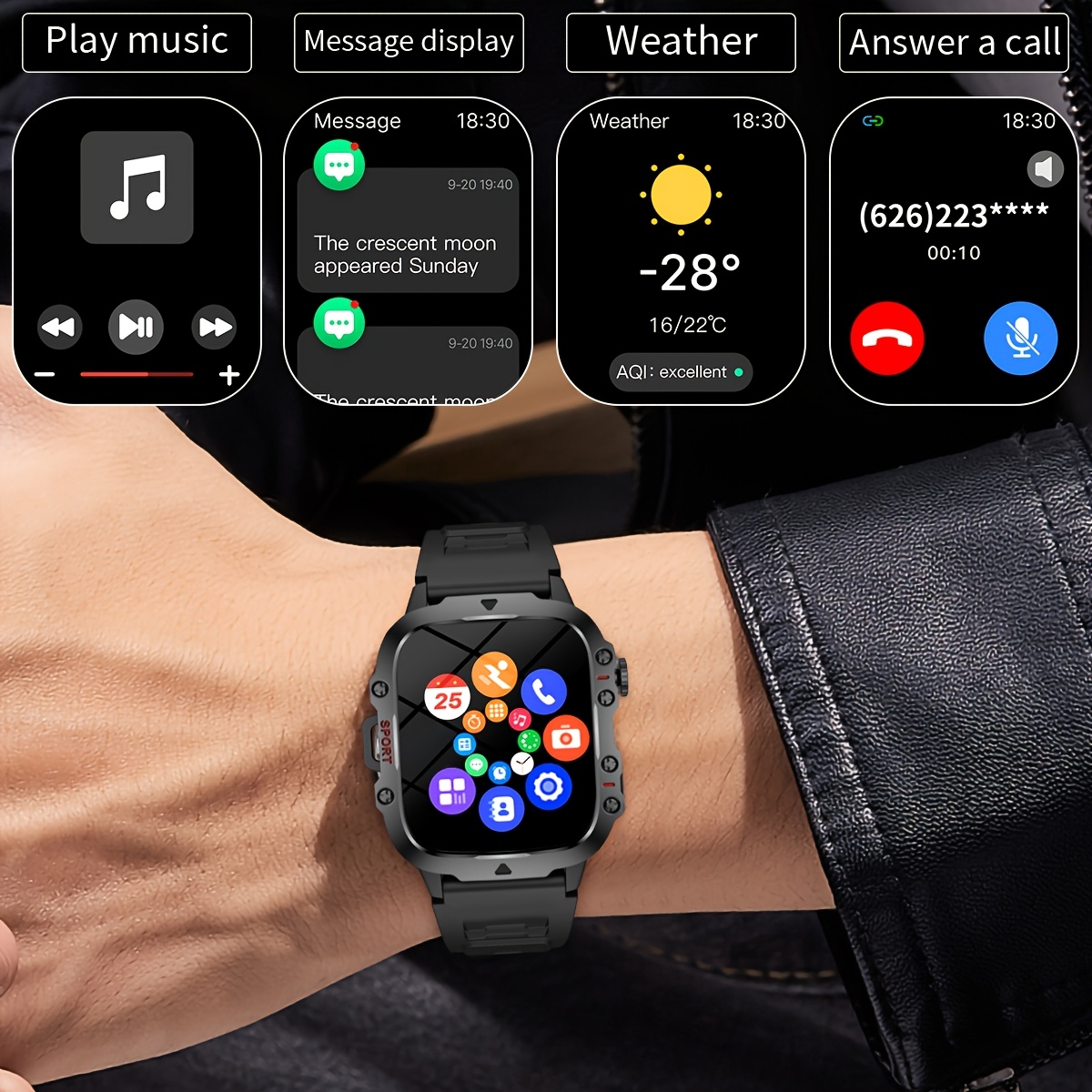 Novo relógio inteligente, equi - Smartwatch Faces avaliação e preço
