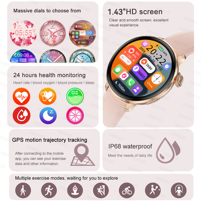 Novo Smartwatch Feminino 2026  - Smartwatch Faces avaliação e preço