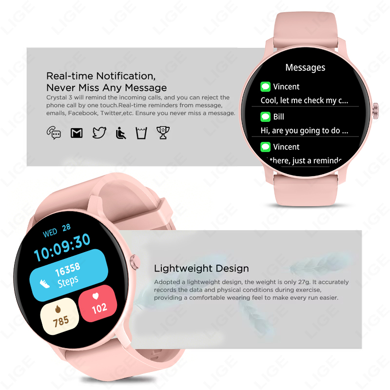 Relógio Inteligente LIGE 2026  - Smartwatch Faces avaliação e preço